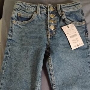 Zara Kids Button Fly Flared  Jeans 6-7 Years